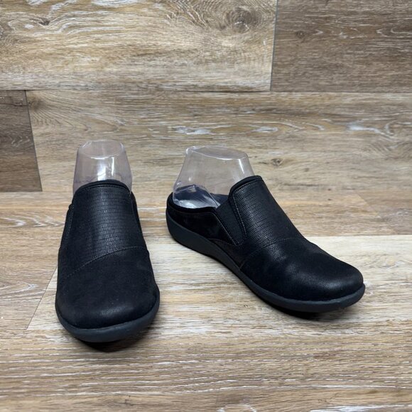 Clarks Cloudsteppers Sillian Free Black Textile Clog Women's Size 6.5 - Picture 6 of 7